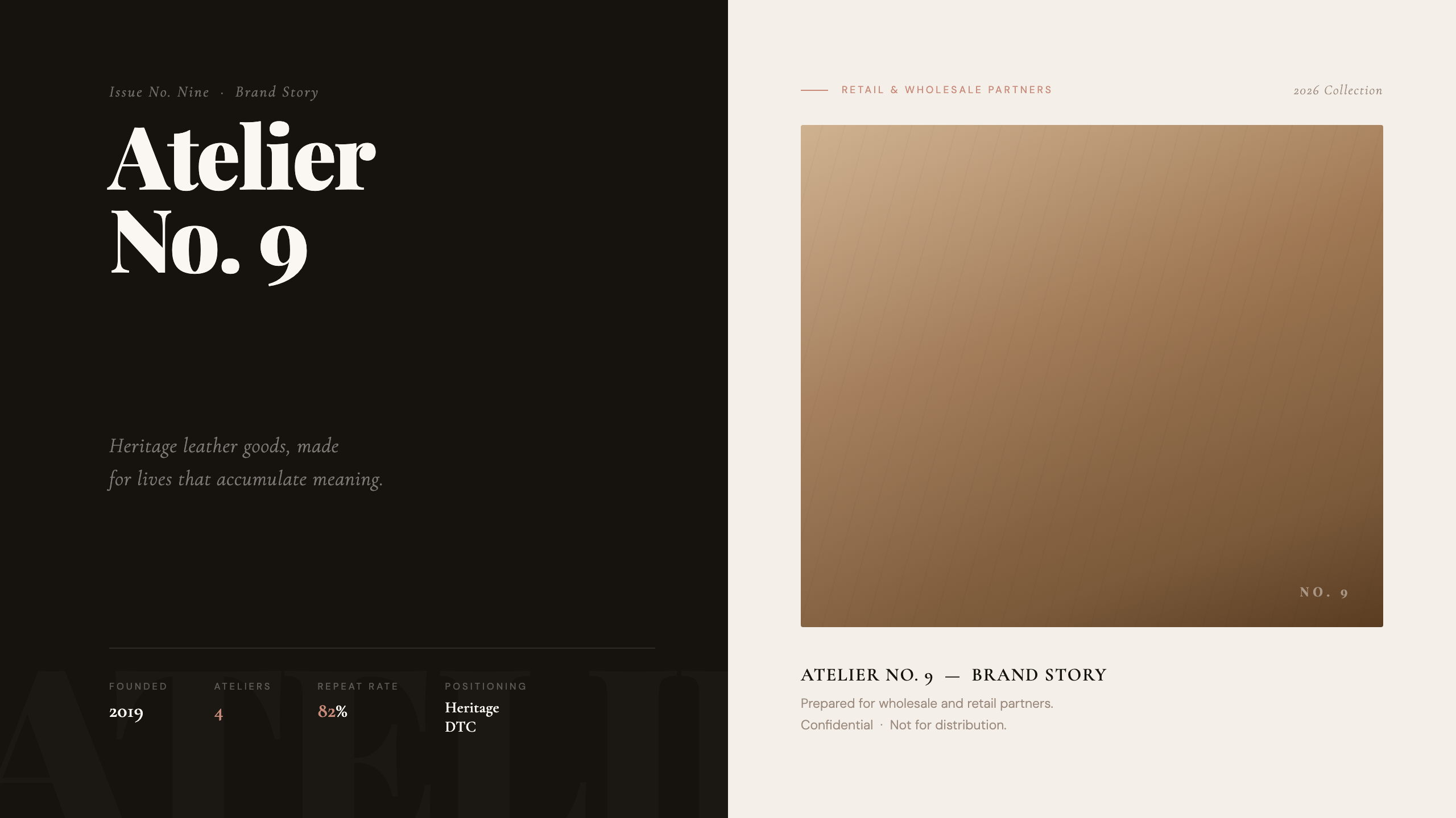 Atelier No. 9 title layout
