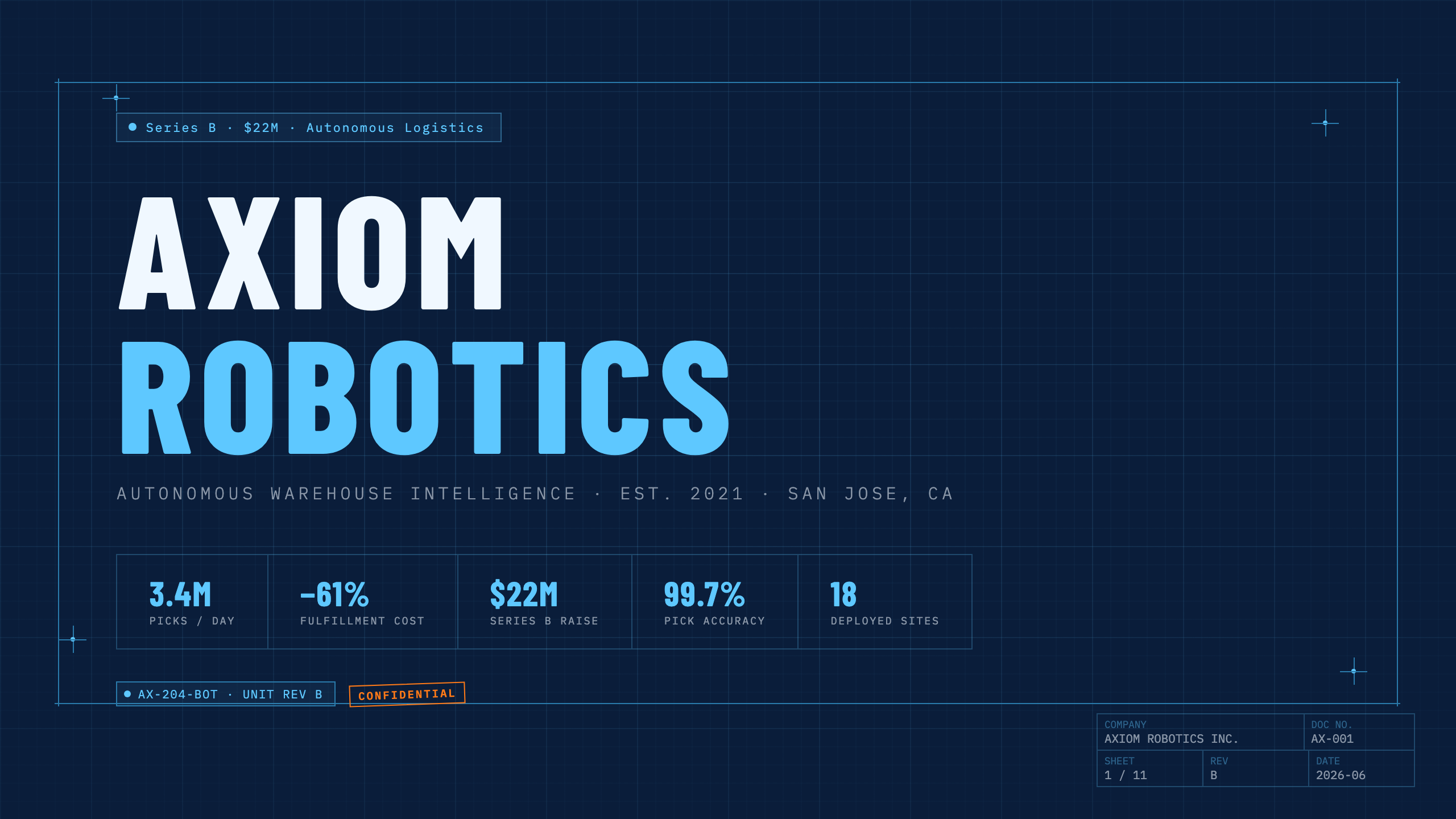 Axiom Robotics title layout