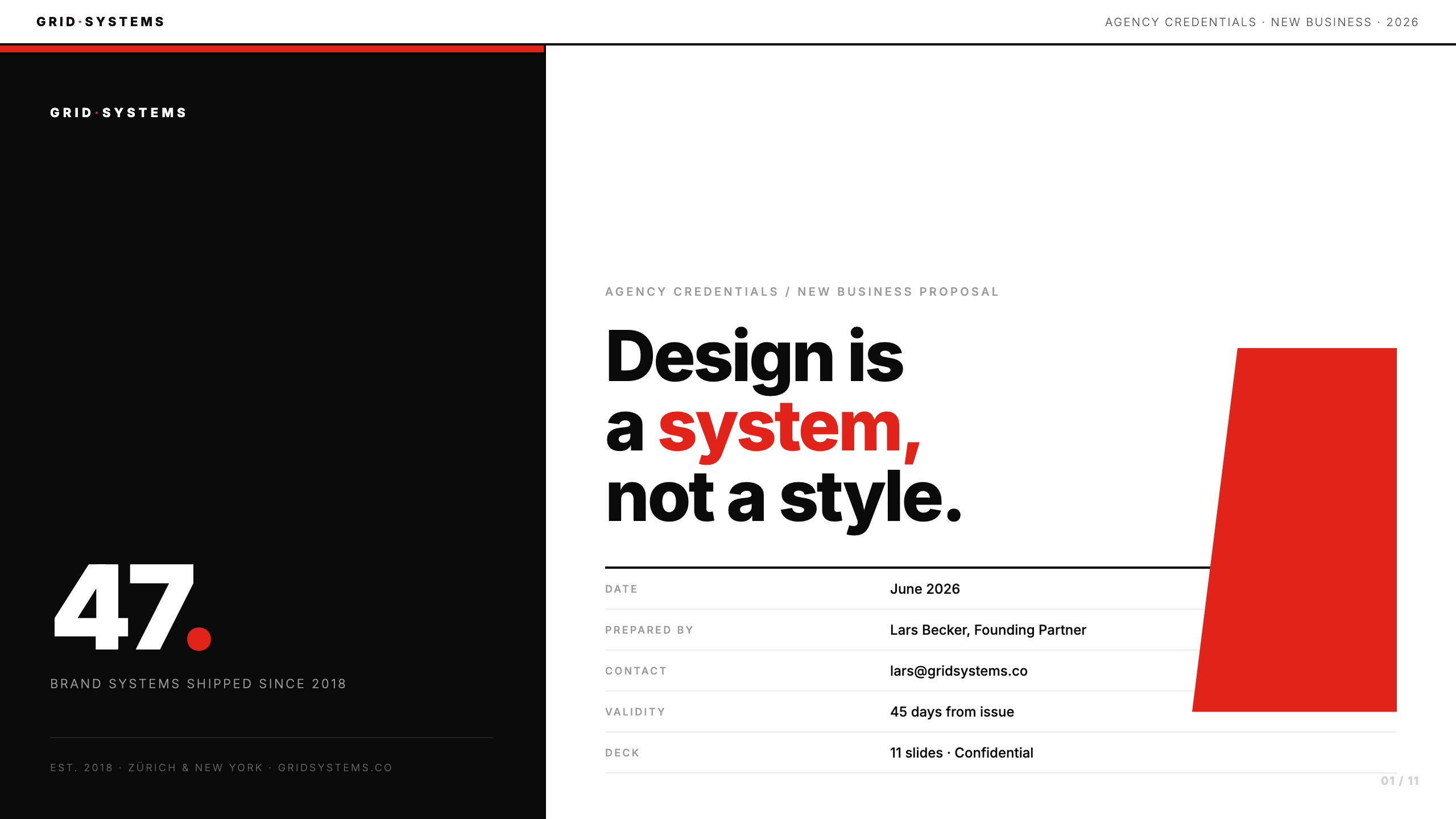 Grid Systems title layout