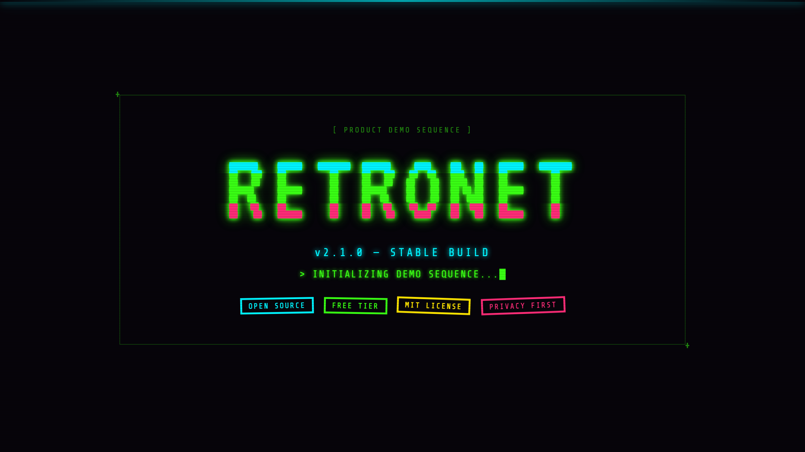 RetroNet title layout